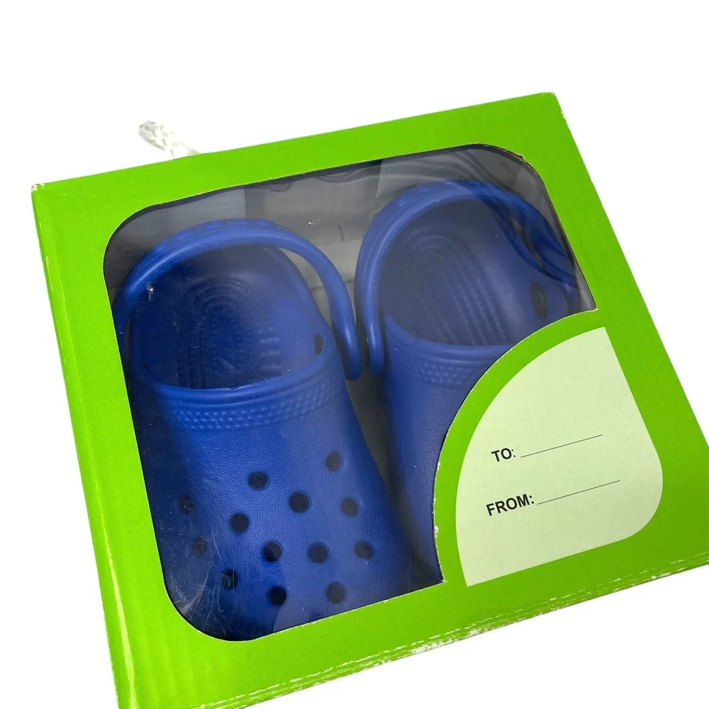 NEW in Box Crocs baby clogs Size C2/C3 blue bolt‎